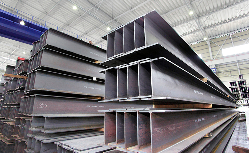 A close view of industrial steel materials